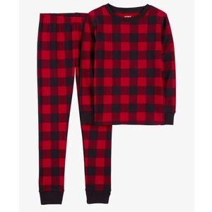 Carter’s Kids Buffalo Check Plaid Shirt and Pants Pajamas